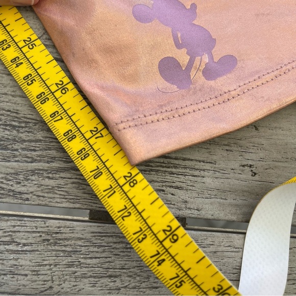 Disney Parks Metallic Rose Gold Mickey Mouse Print Leggings Womens Size XL NWT - Picture 8 of 8